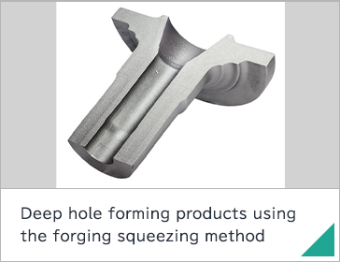 Deep hole forming products using the forging squeezing method